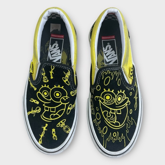 Vans x SpongeBob Slip-On Sneakers Women’s 6 / Men’s 4.5 / Youth 4 - Picture 5 of 9